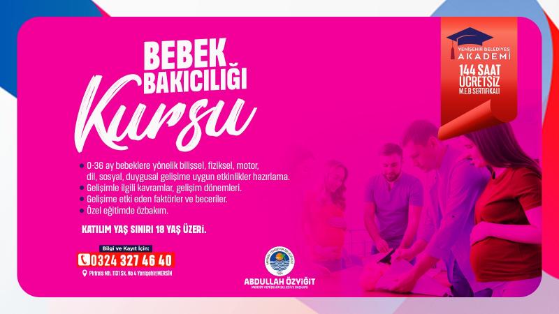 Yenişehir Belediyesinden ücretsiz bebek bakıcılığı kursu 