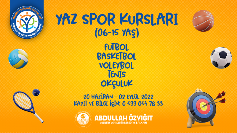 Yenişehir Belediyesi yaz spor kursları kayıtları başladı