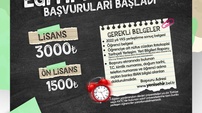 Eğitim yardımı başvurularımız başladı