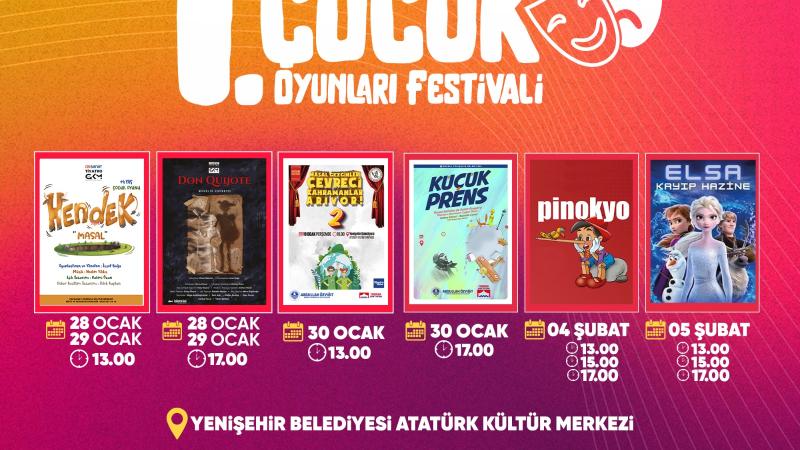 “1.Yenişehir Çocuk Oyunları Festivali” 28 Ocak’ta başlıyor