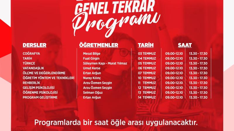 KPSS Genel Tekrar Programı