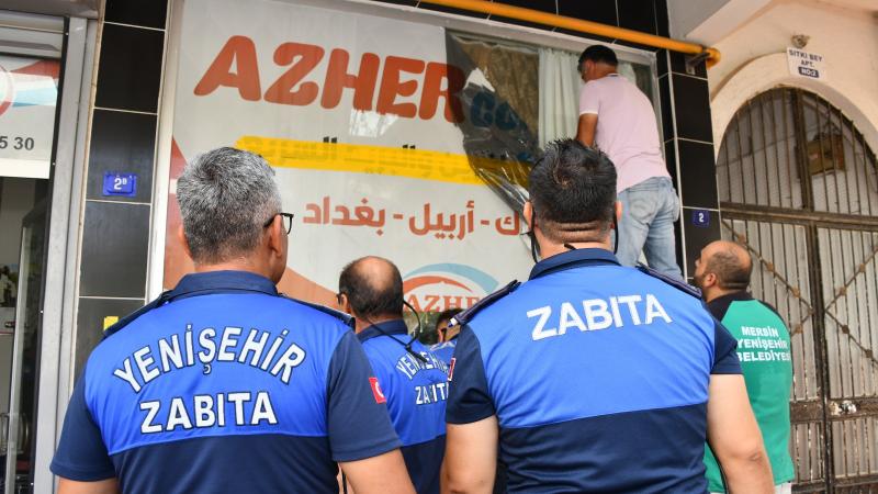 Yenişehir Belediyesinden yabancı tabela denetimi