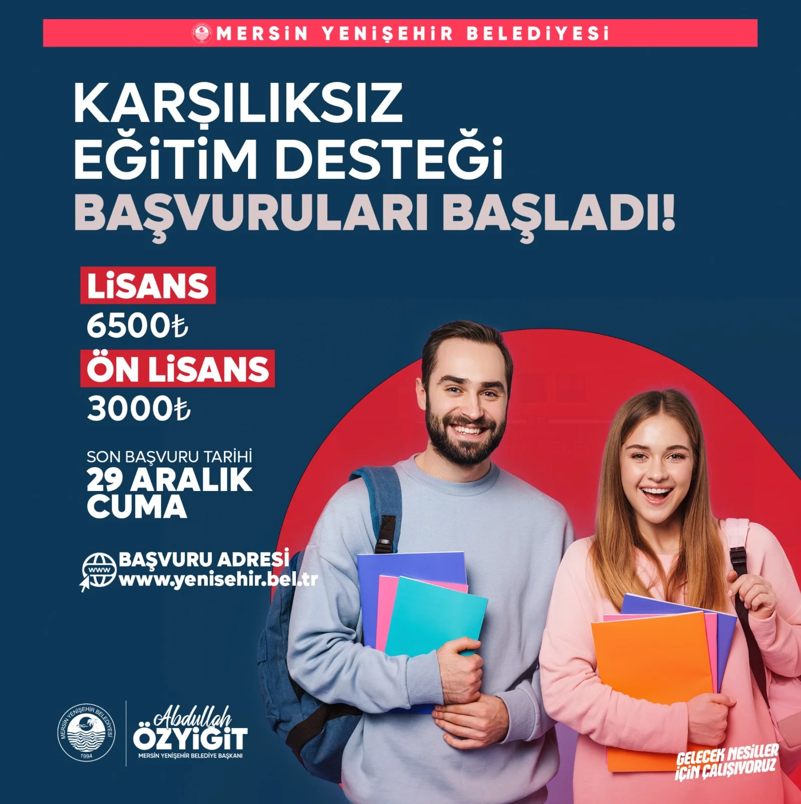 Karşılıksız Eğitim Desteği Başvuruları Başladı!