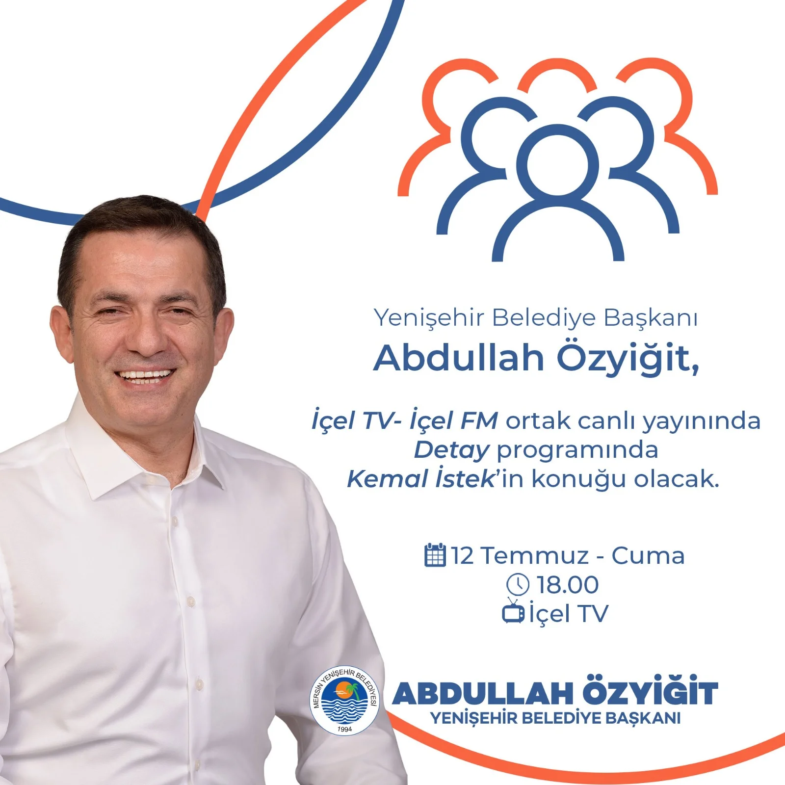 Saat 18.00'de İçel TV canlı yayınında olacağız.