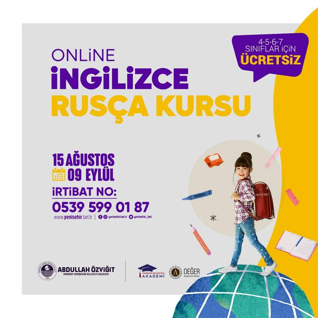 Online İngilizce ve Rusça kursu